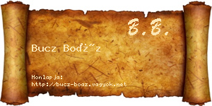 Bucz Boáz névjegykártya